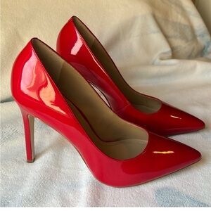 BCBG Red Patent Pumps